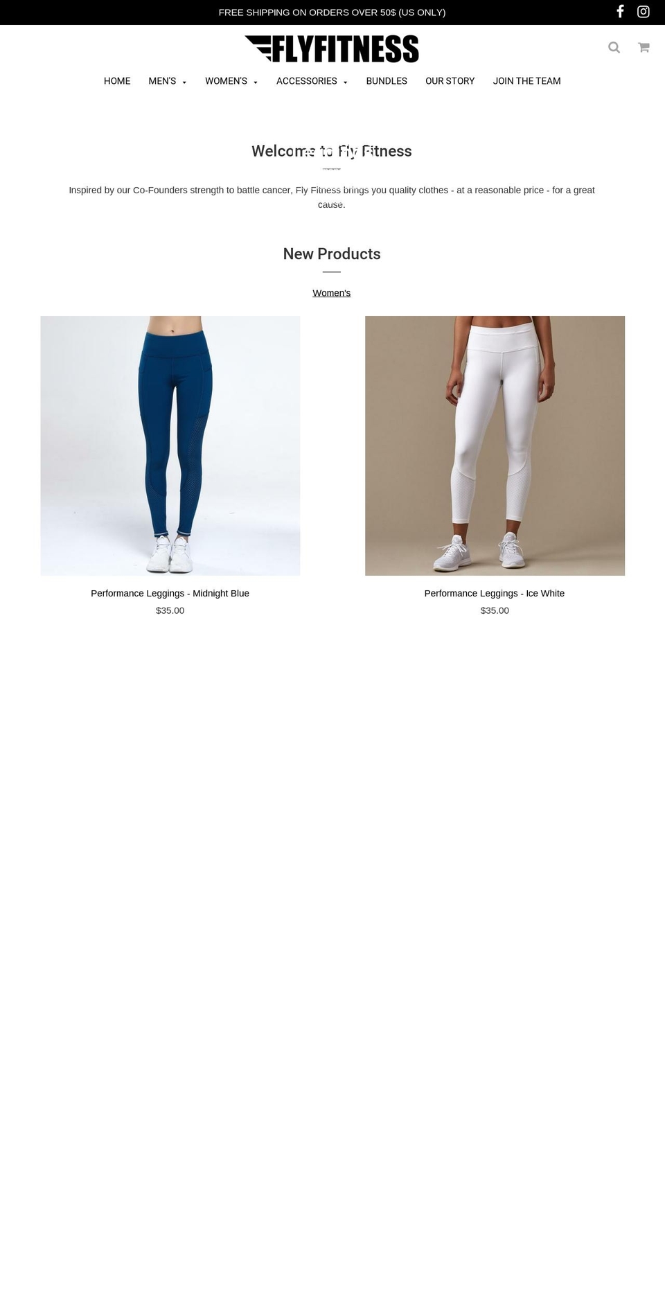 flyfitnessclothing.com — Shopify storefront screenshot