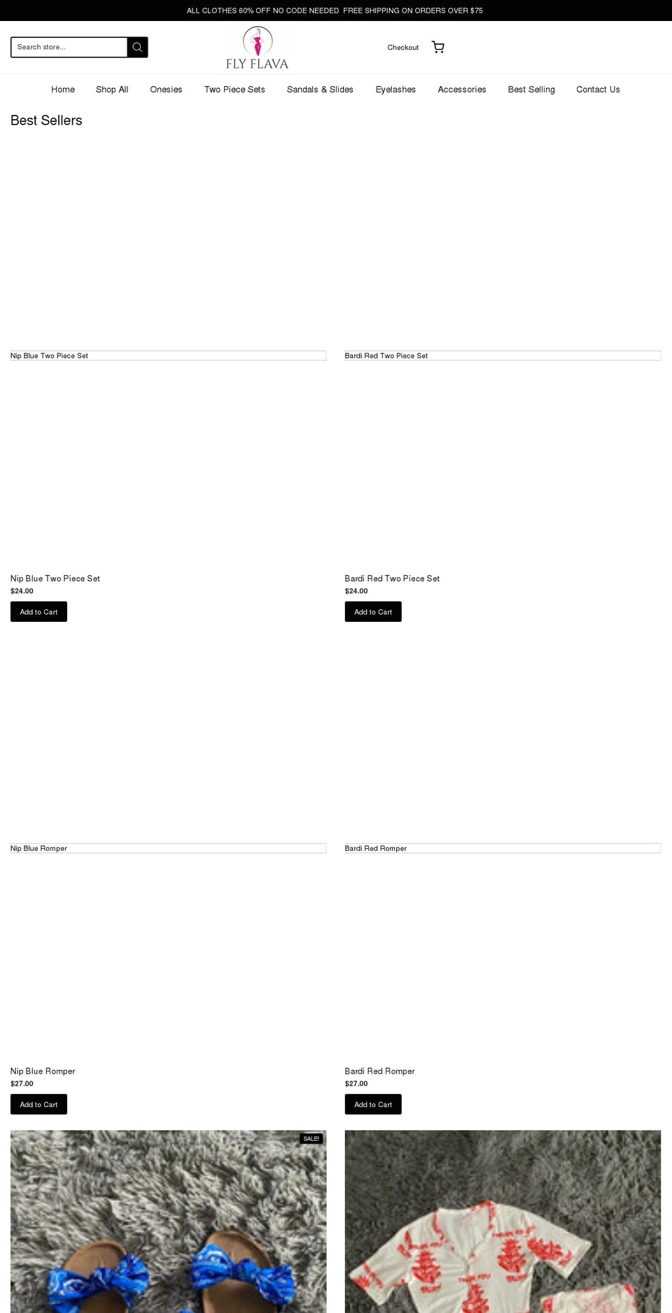 flyflava.com shopify website screenshot