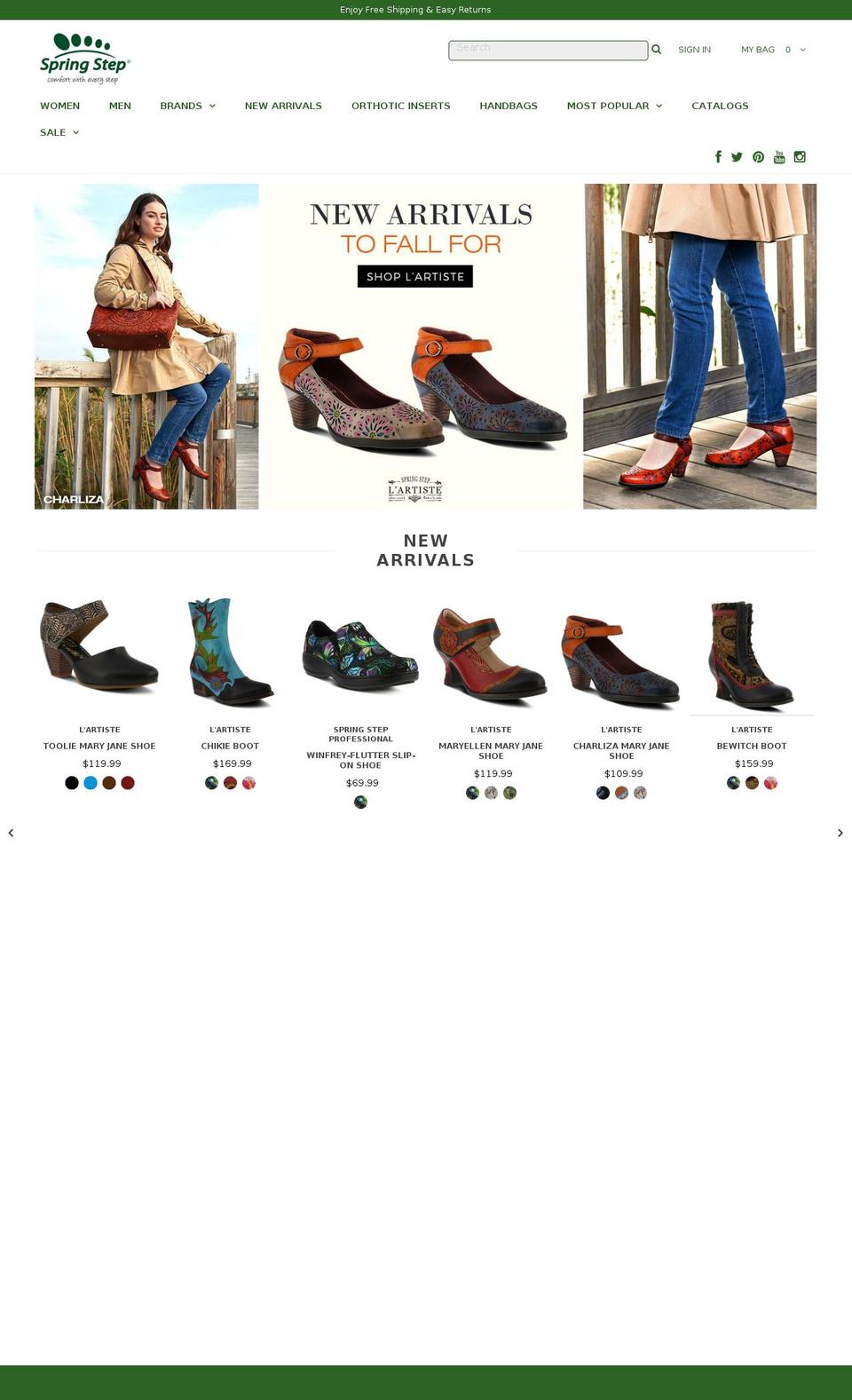 Spring Step 1.1.0 Shopify theme site example flyflotshoes.com