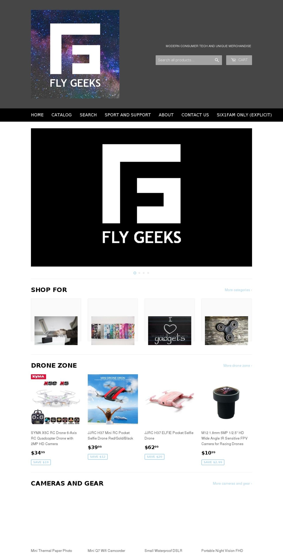 flygeeks.biz shopify website screenshot