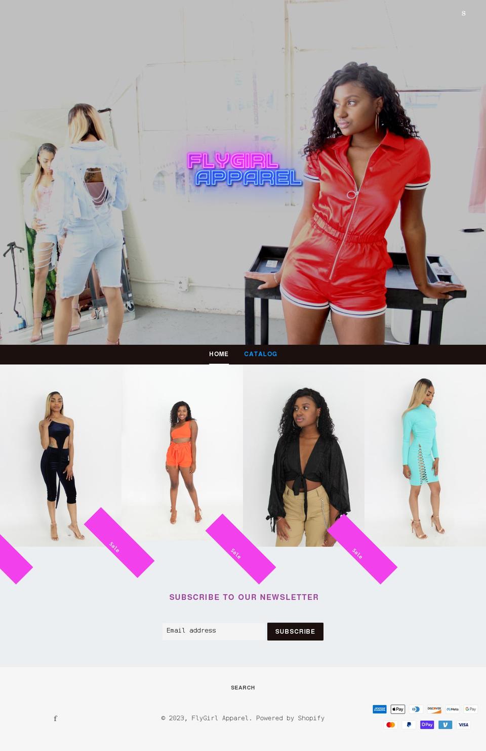 flygirlapparel.com shopify website screenshot