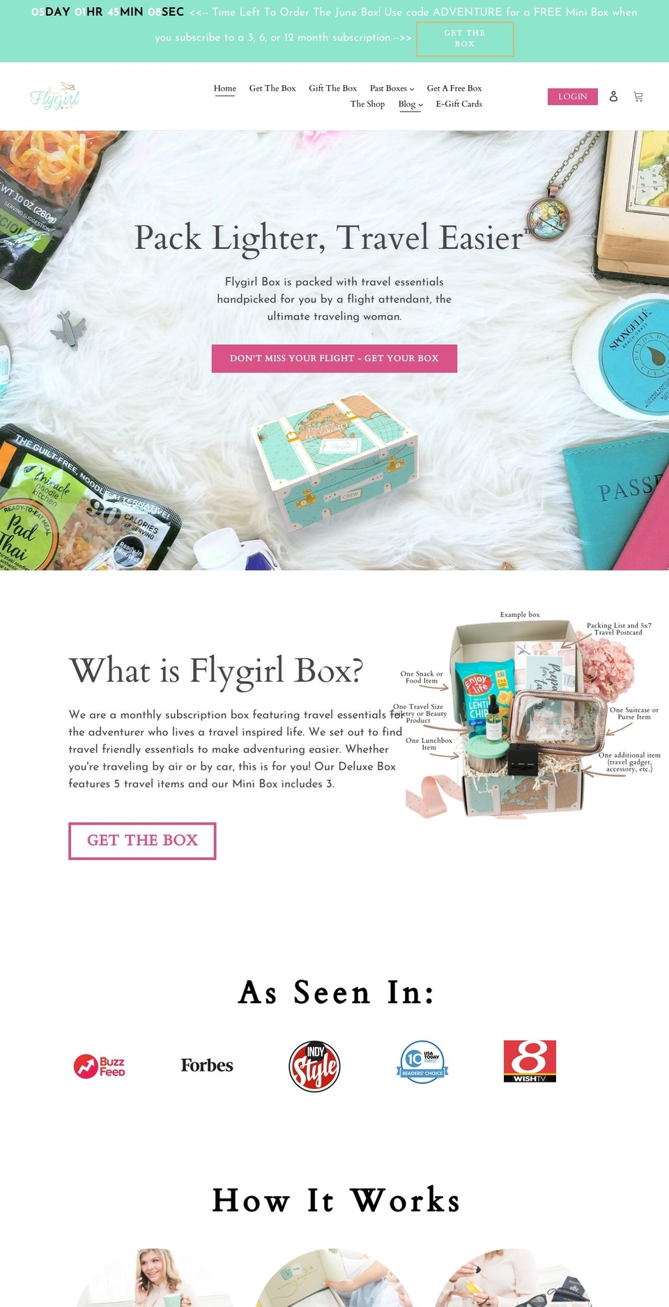 flygirlbox.com shopify website screenshot
