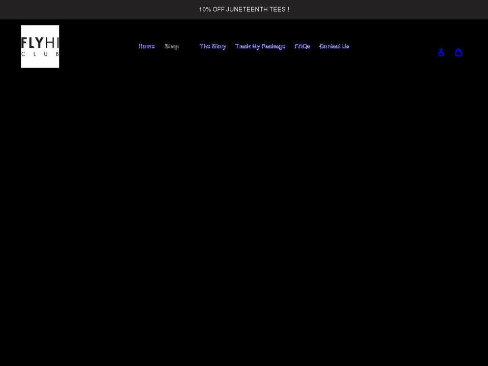 flyhiclub.com shopify website screenshot