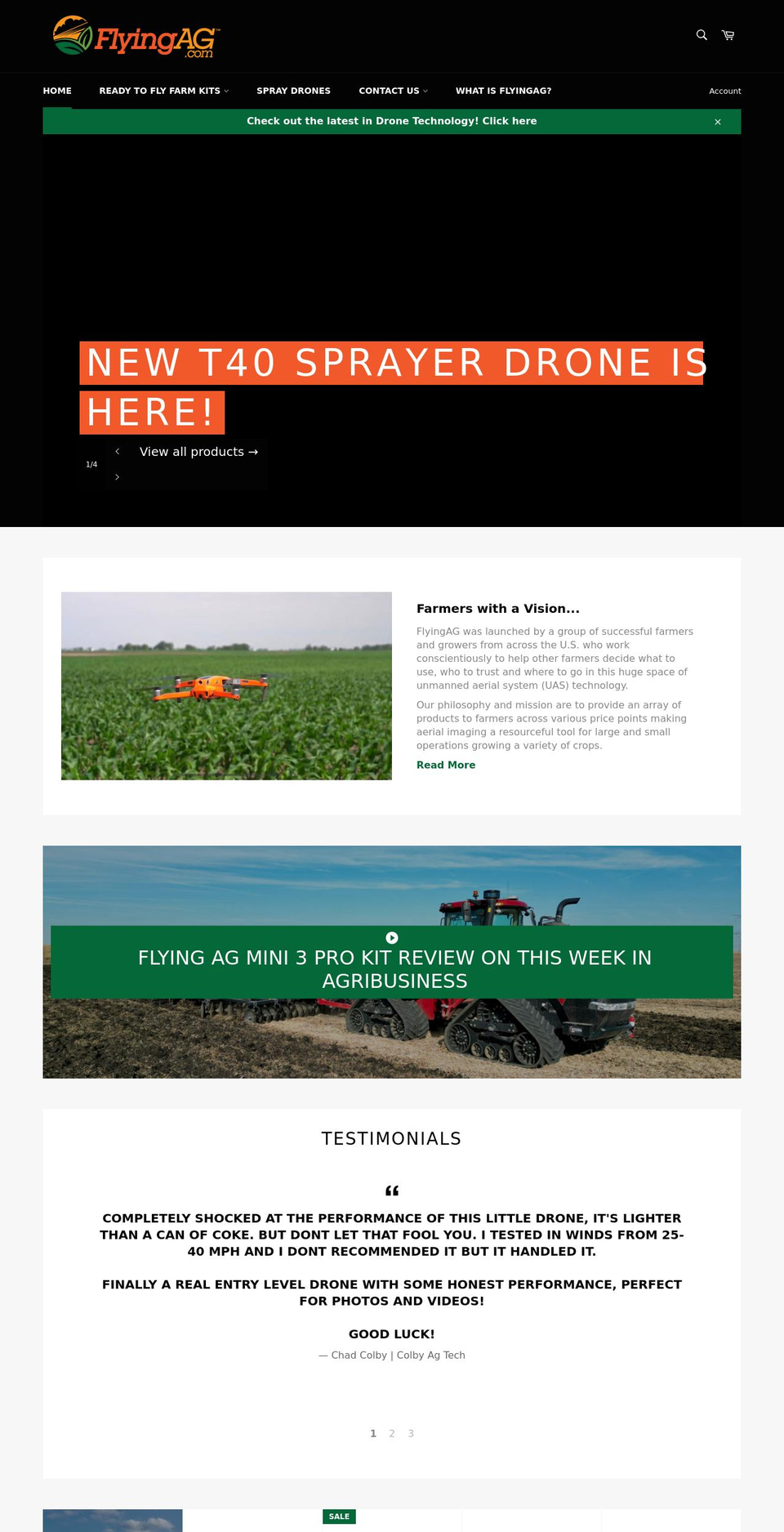 flyingag.com shopify website screenshot