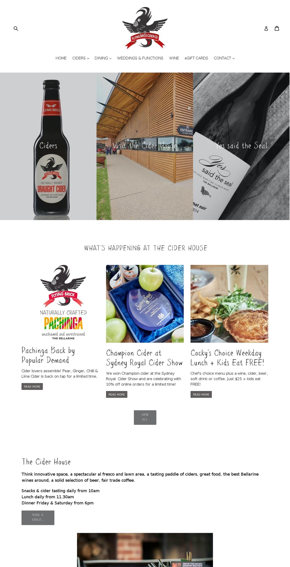 flyingbrickciderco.com.au shopify website screenshot