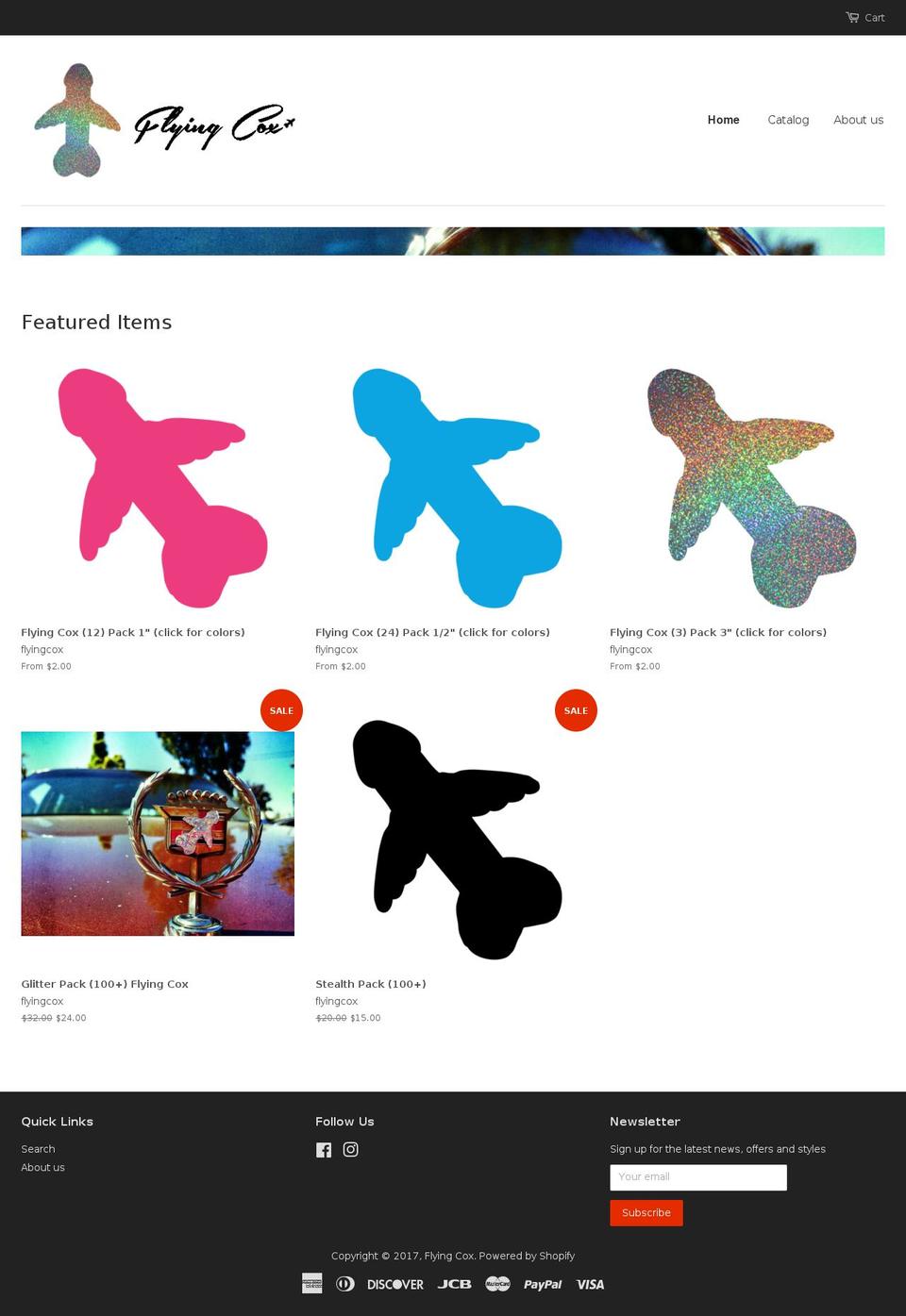 flyingcox.com shopify website screenshot