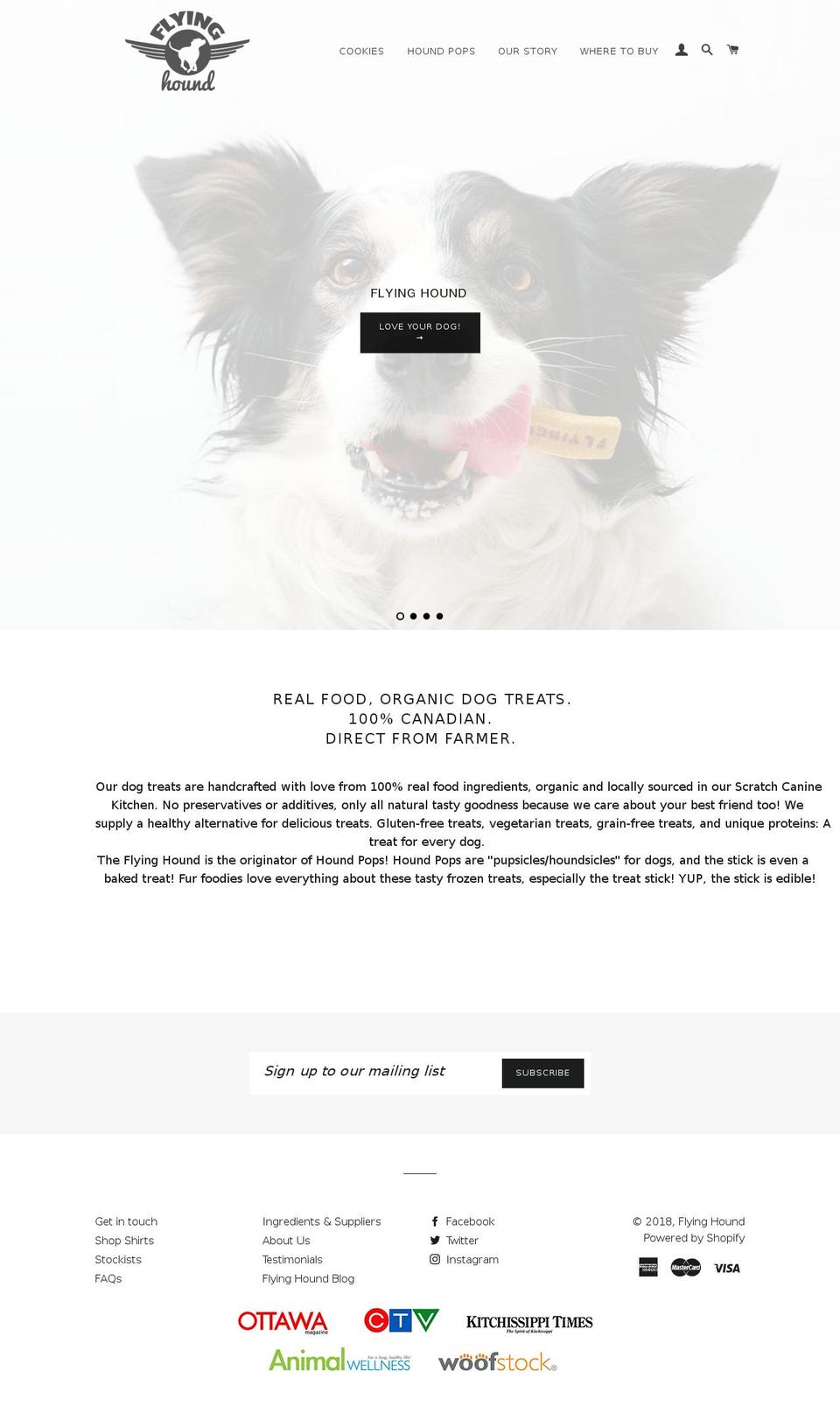flyinghound.ca shopify website screenshot