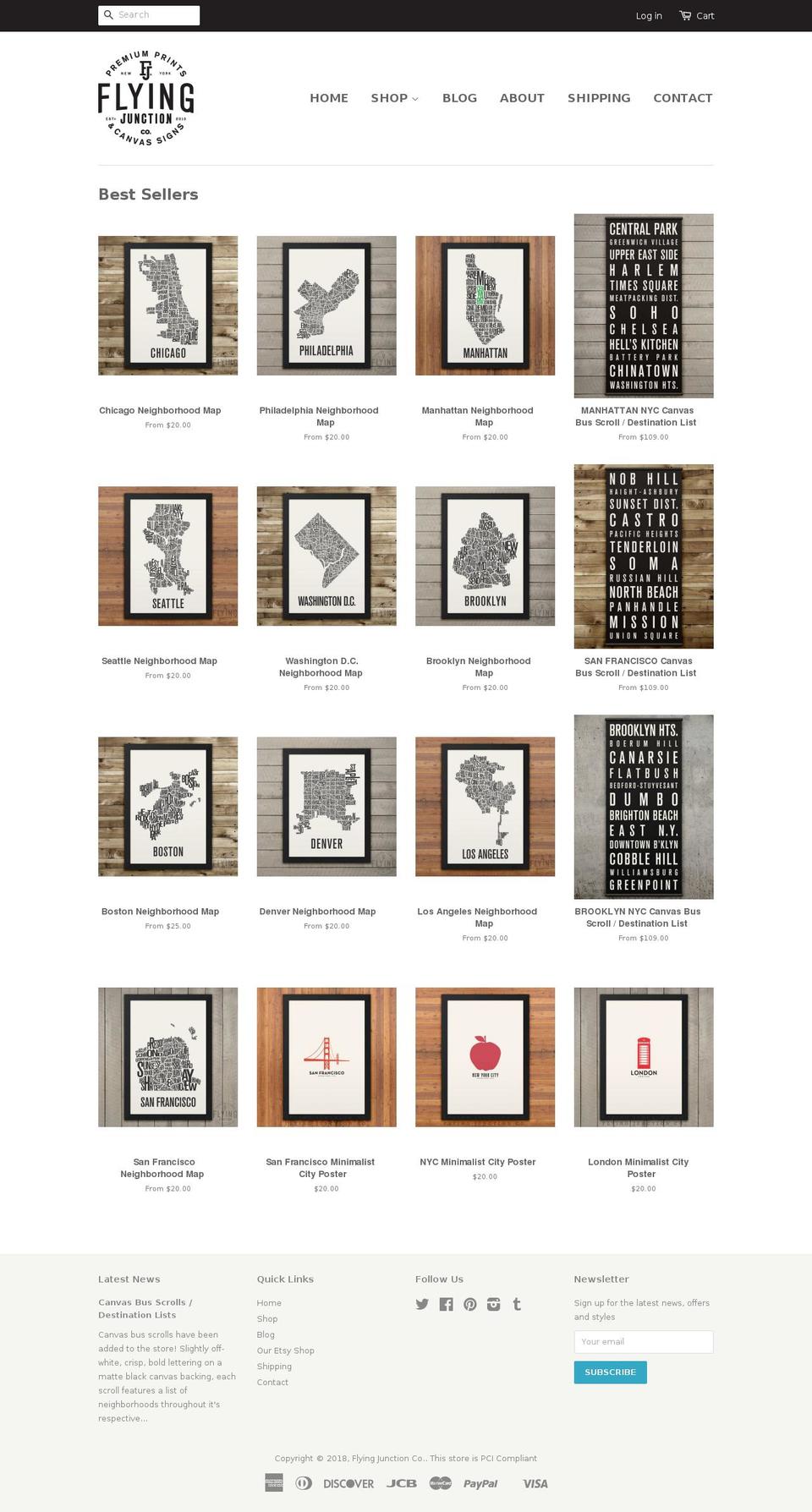 flyingjunctions.com — Shopify storefront screenshot