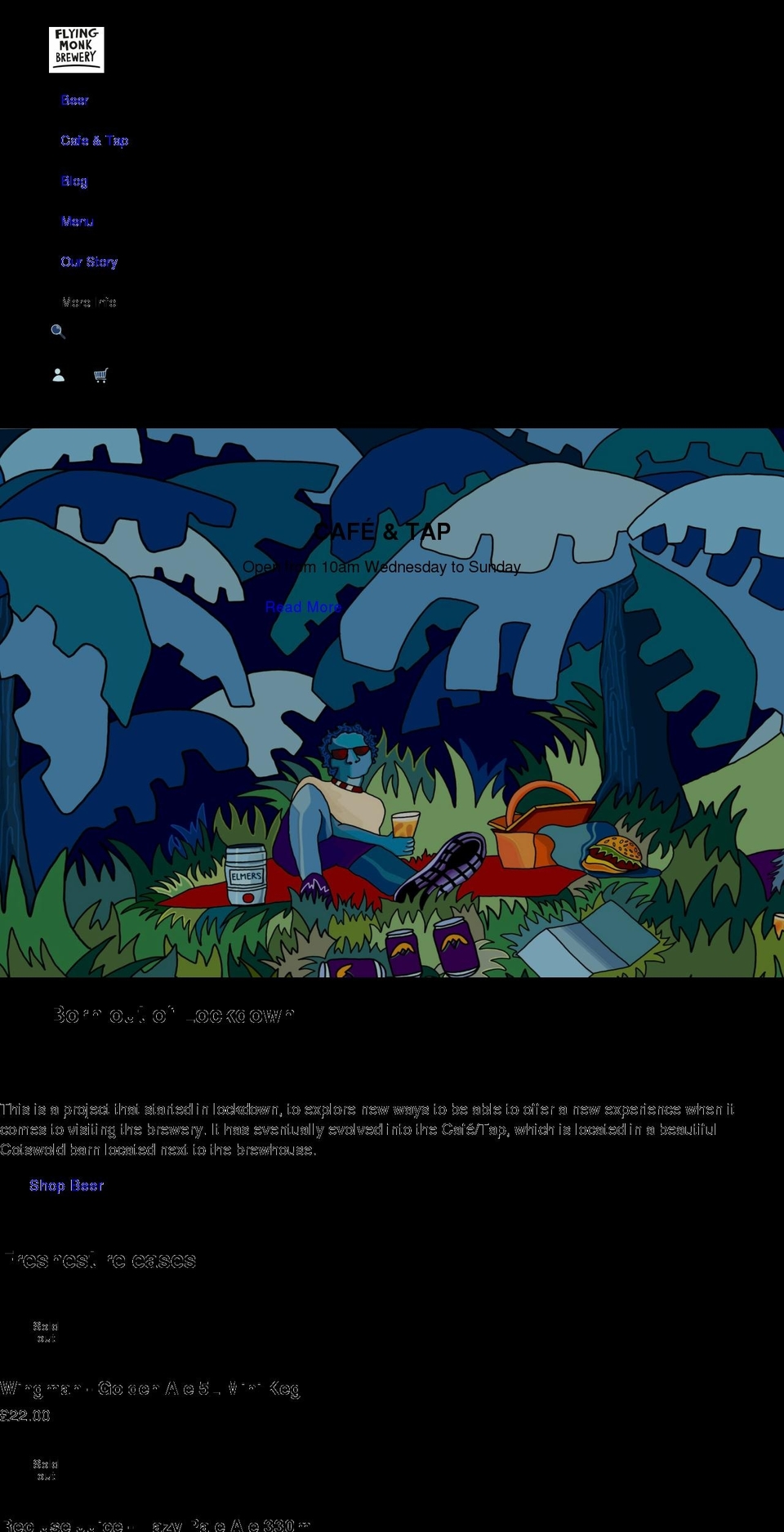 flyingmonkbrewery.com shopify website screenshot