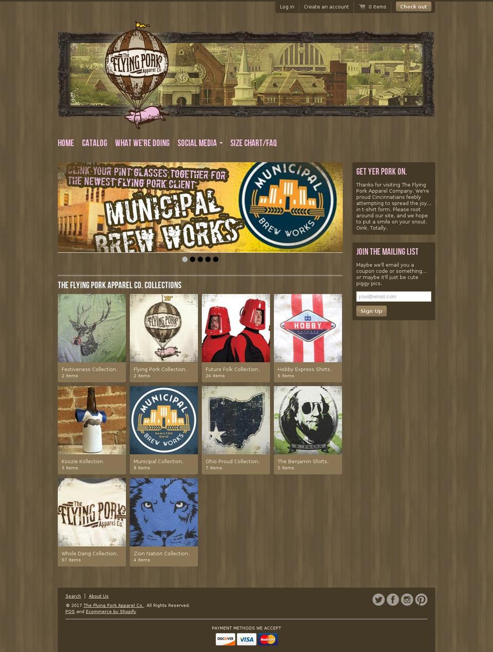 Radiance Shopify theme site example flyingporkapparel.com