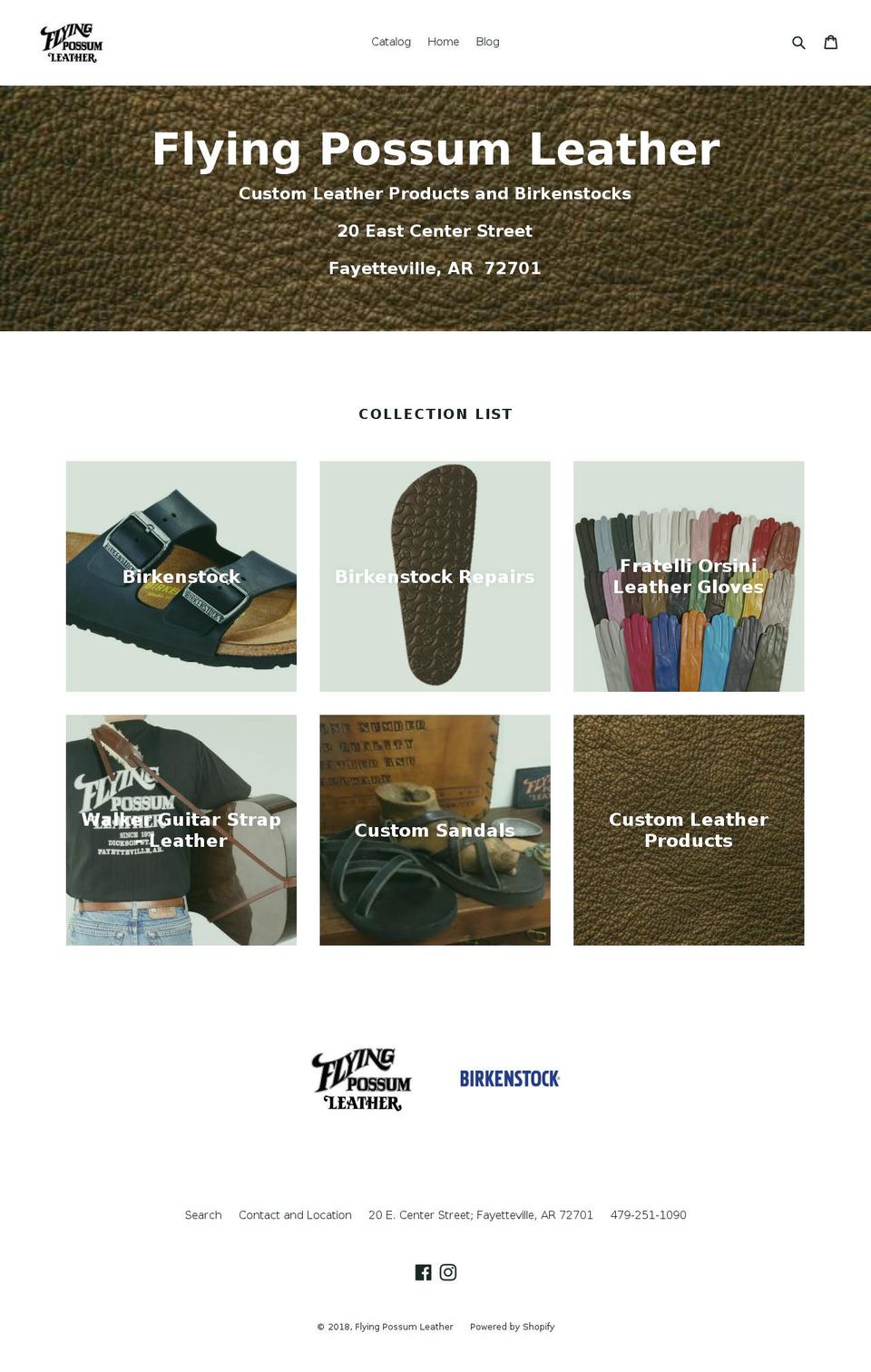 flyingpossum.net shopify website screenshot