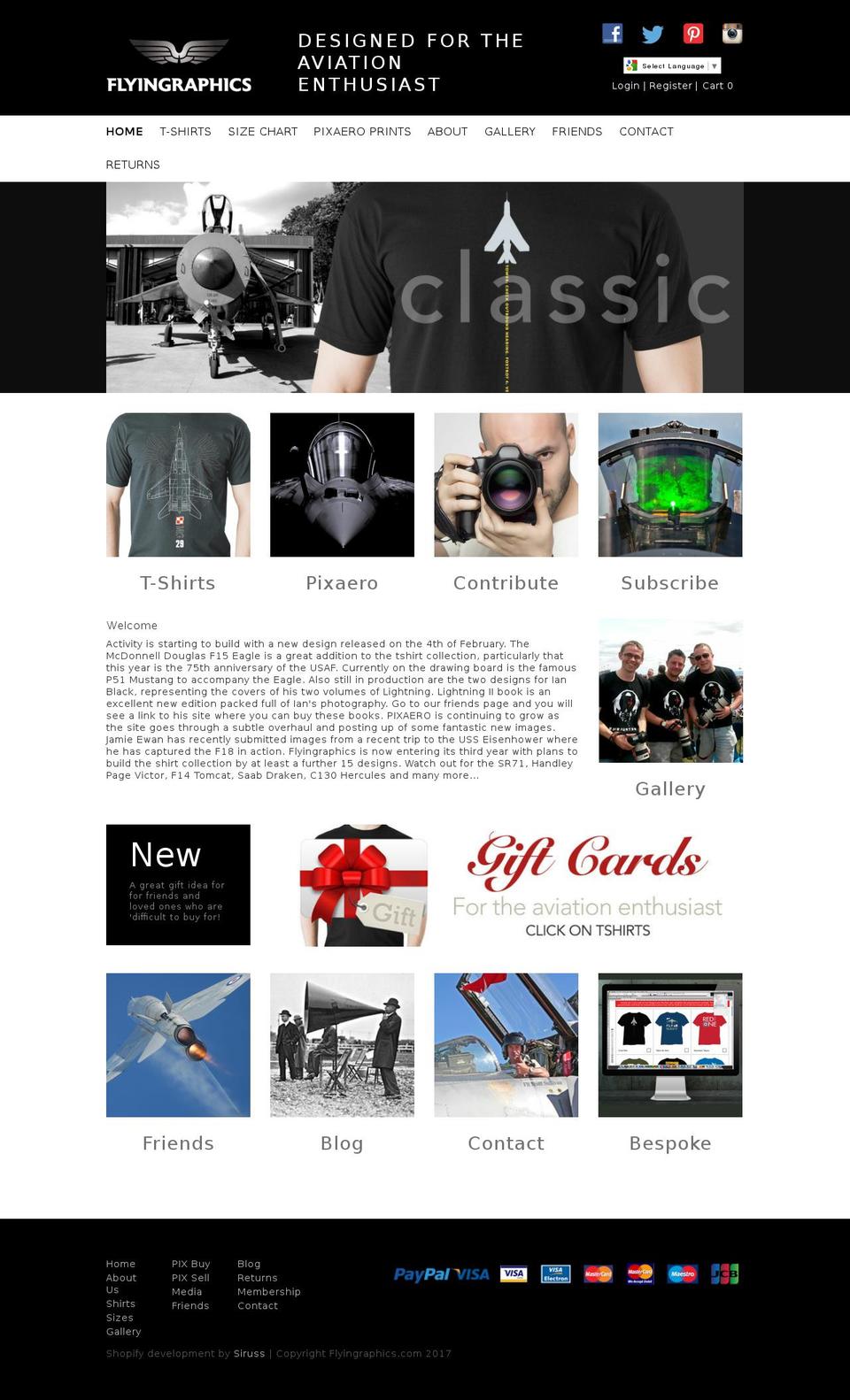 flyingraphics.com shopify website screenshot