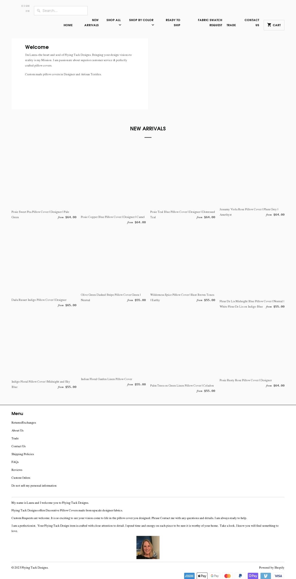 flyingtackdesigns.com shopify website screenshot