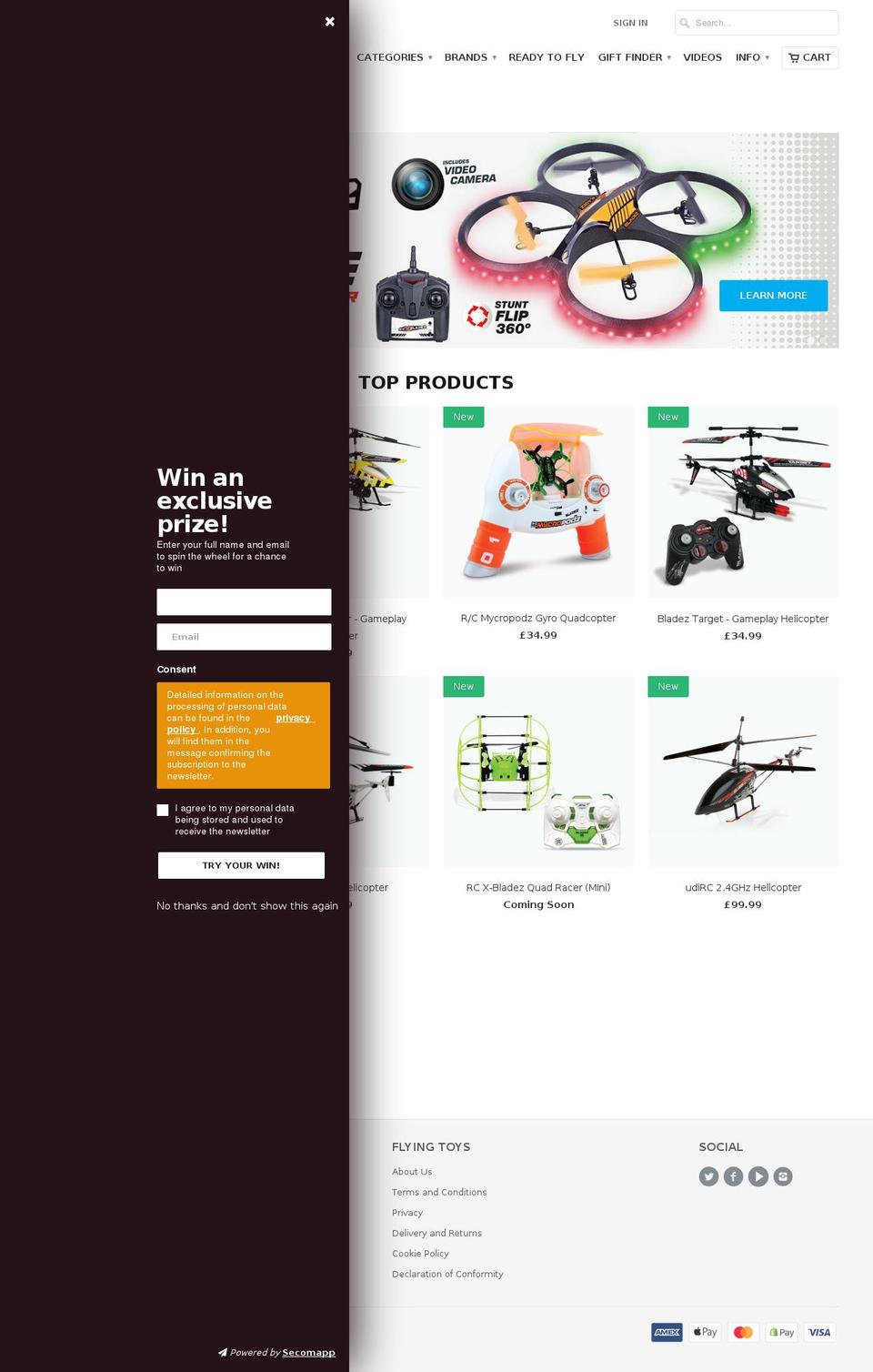 flyingtoys.co shopify website screenshot