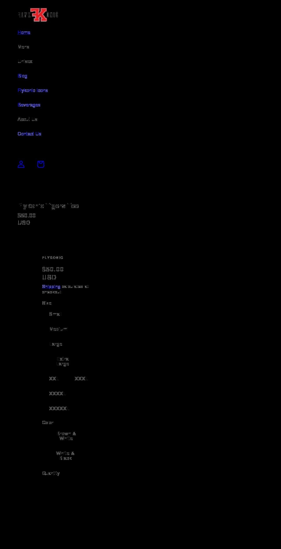 flykonic.com shopify website screenshot