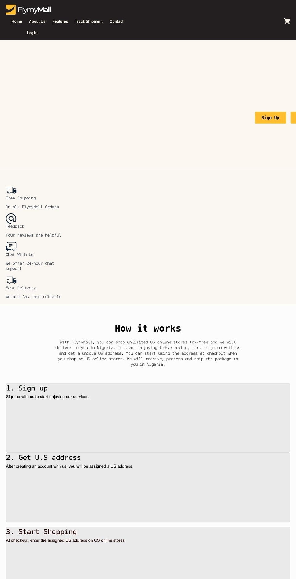flymymall.com shopify website screenshot