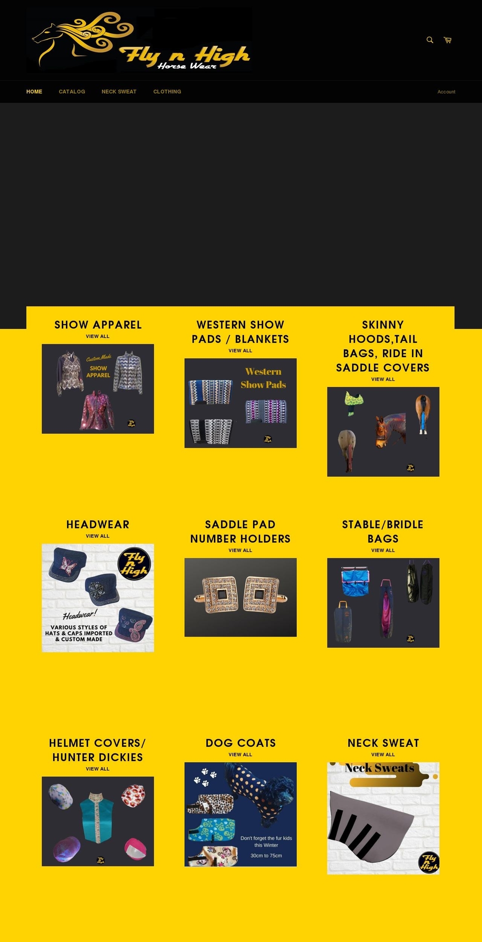 flynhighhorsewear.com.au shopify website screenshot
