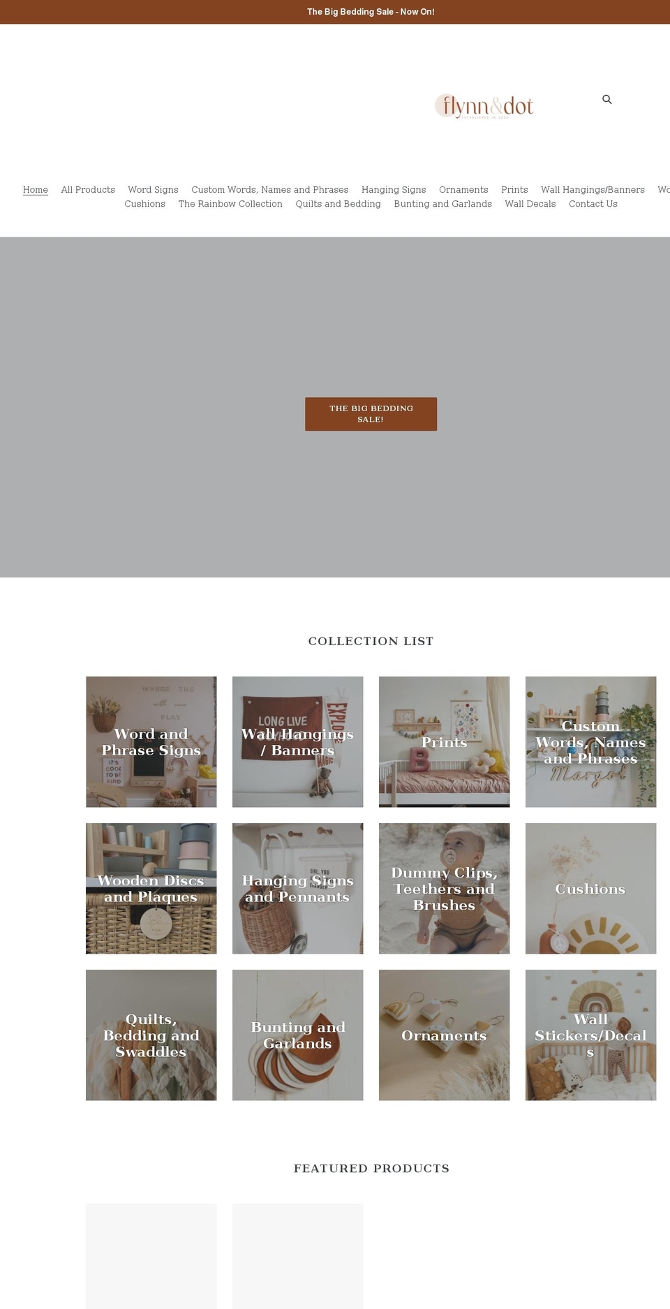 flynnanddot.com shopify website screenshot