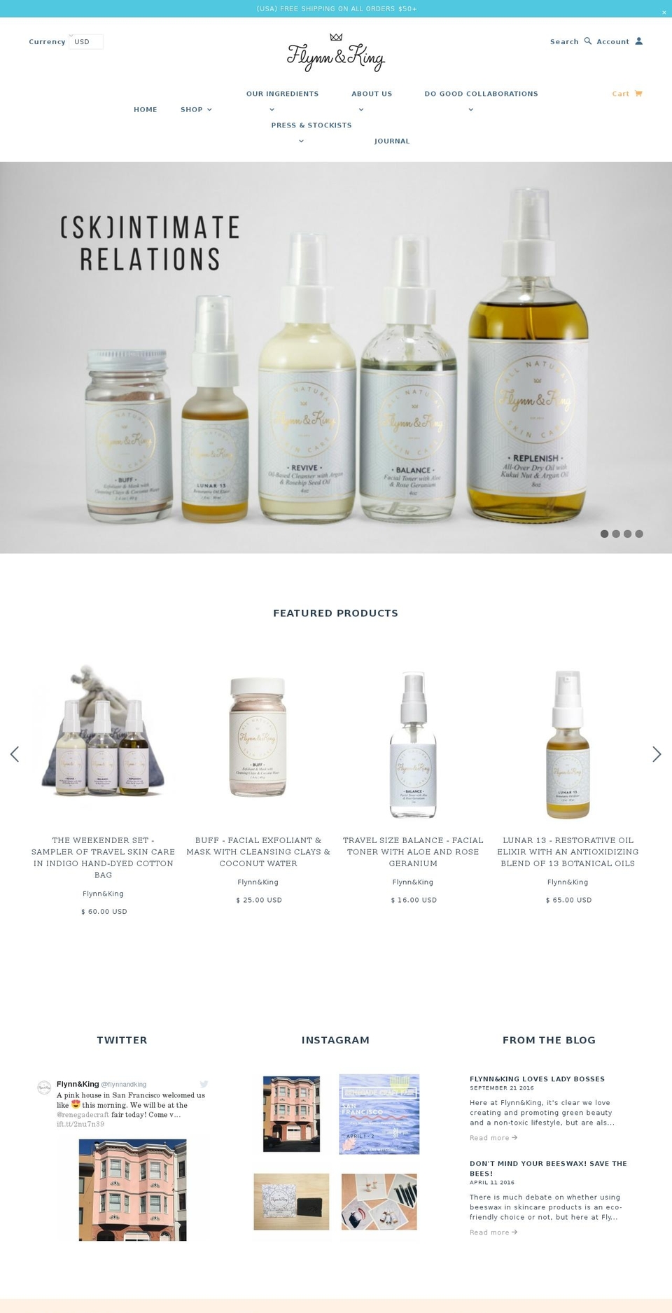 flynnandking.com shopify website screenshot