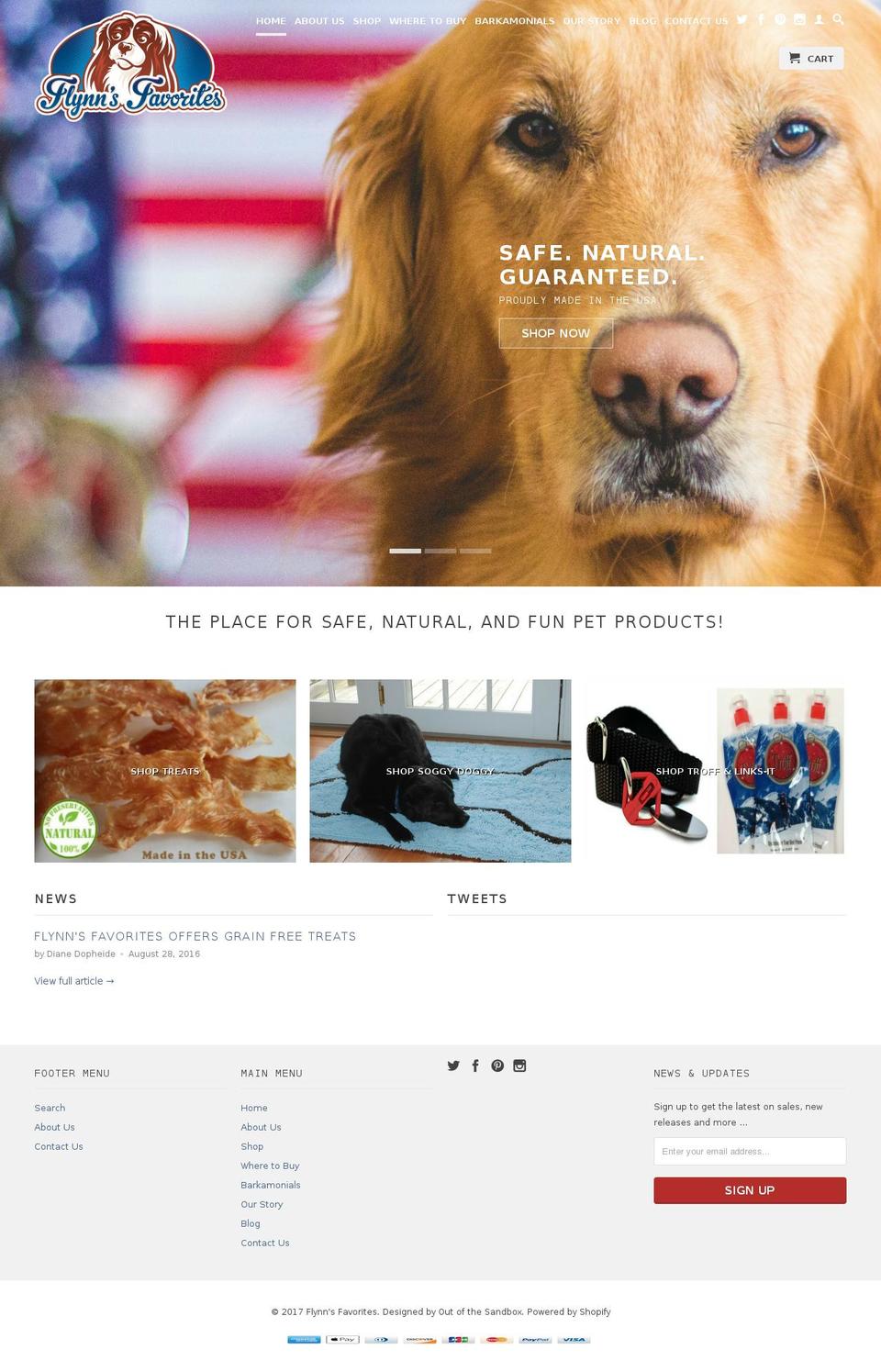 flynnsfavorites.com shopify website screenshot