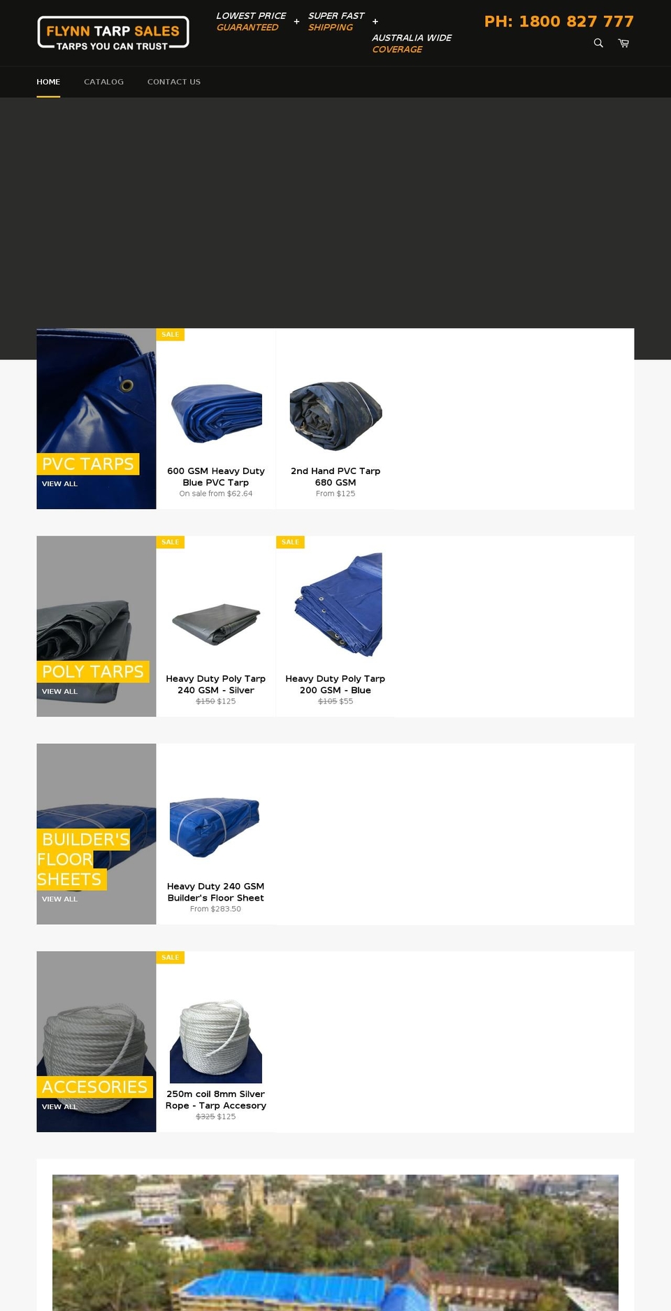 flynntarpsales.com shopify website screenshot