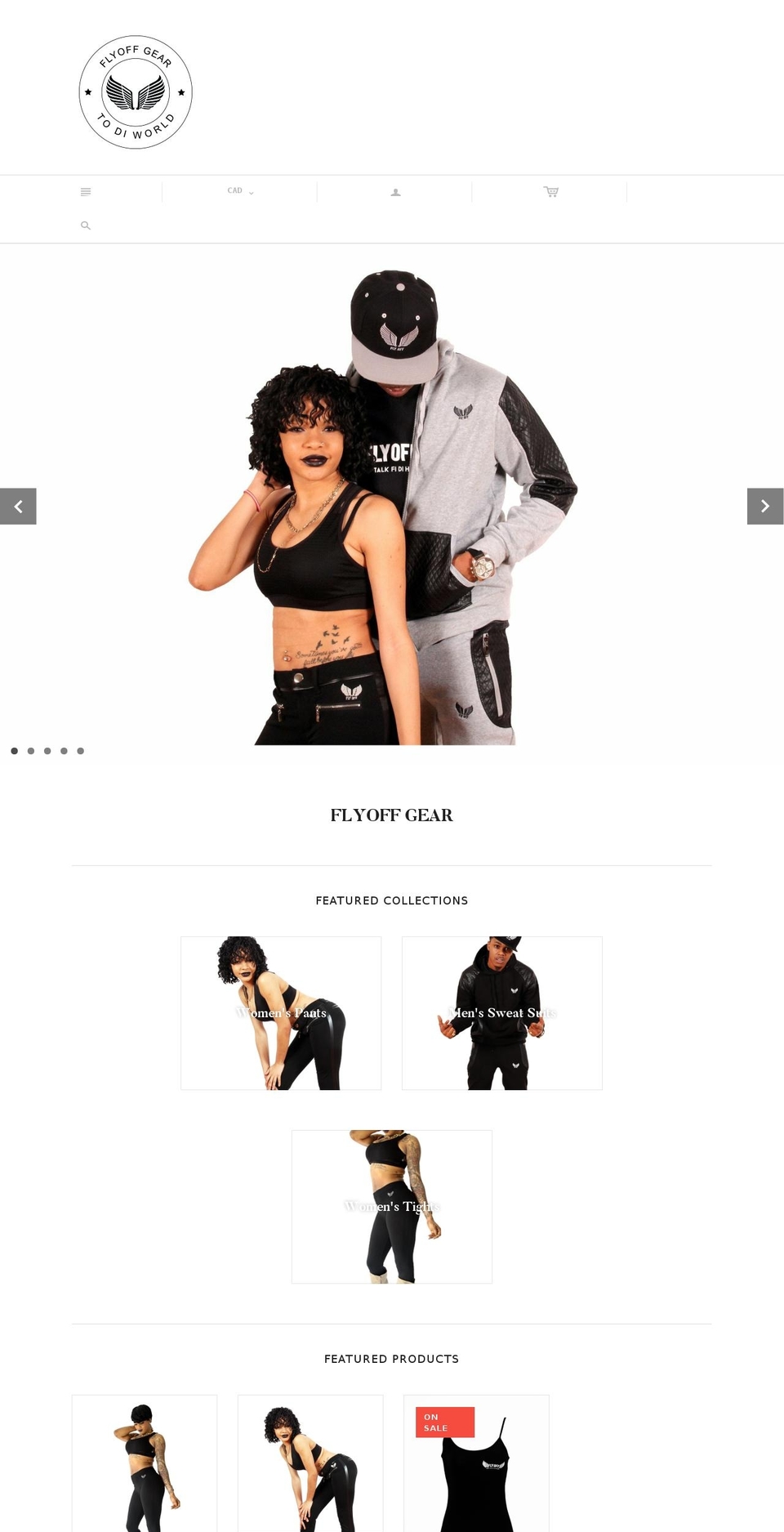 flyoffgear.com — Shopify storefront screenshot