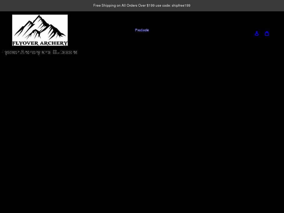 flyoverarchery.com shopify website screenshot