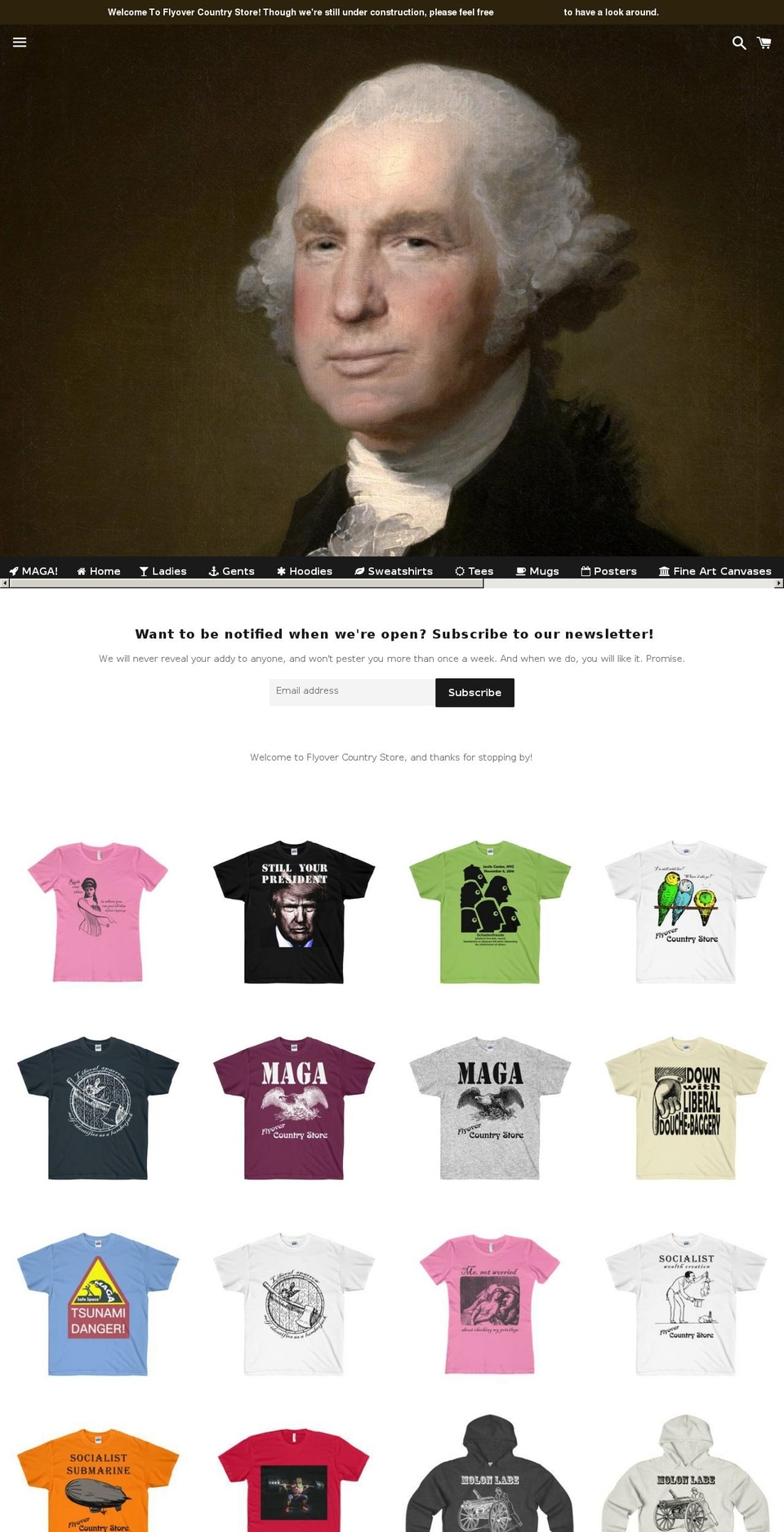 flyovercountrystore.com — Shopify storefront screenshot