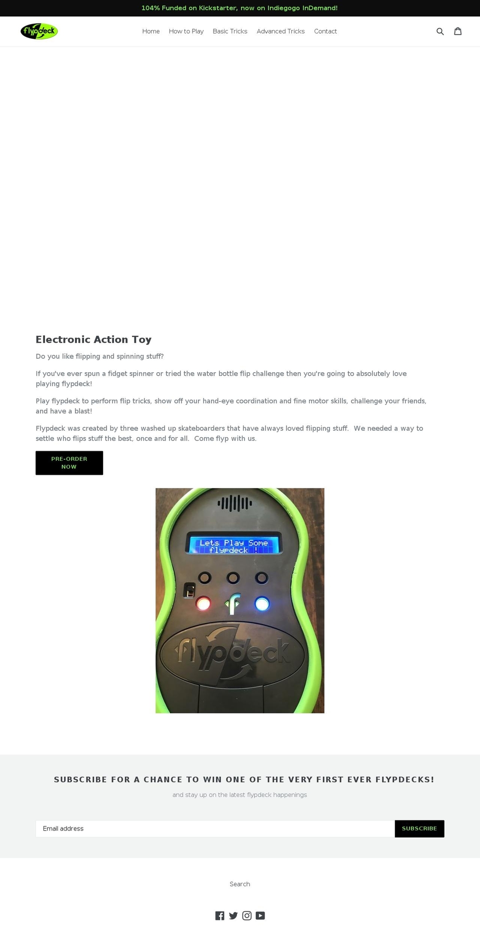 flypdeck.com shopify website screenshot