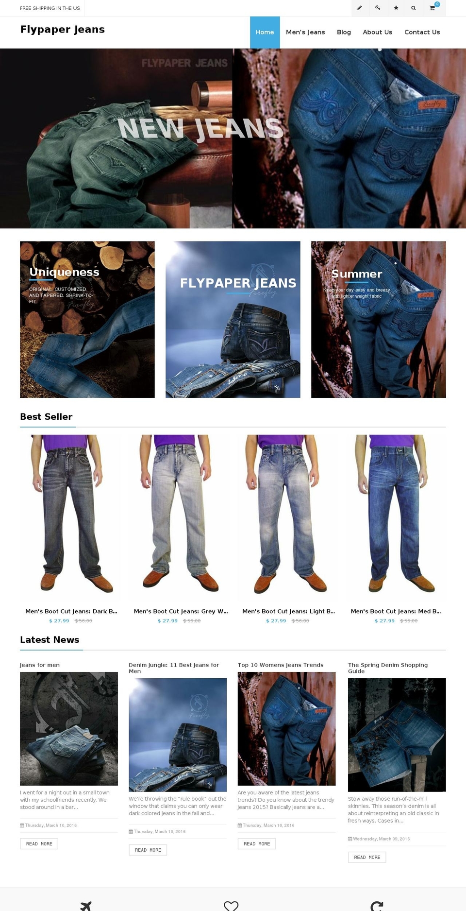 flypjeans.com shopify website screenshot