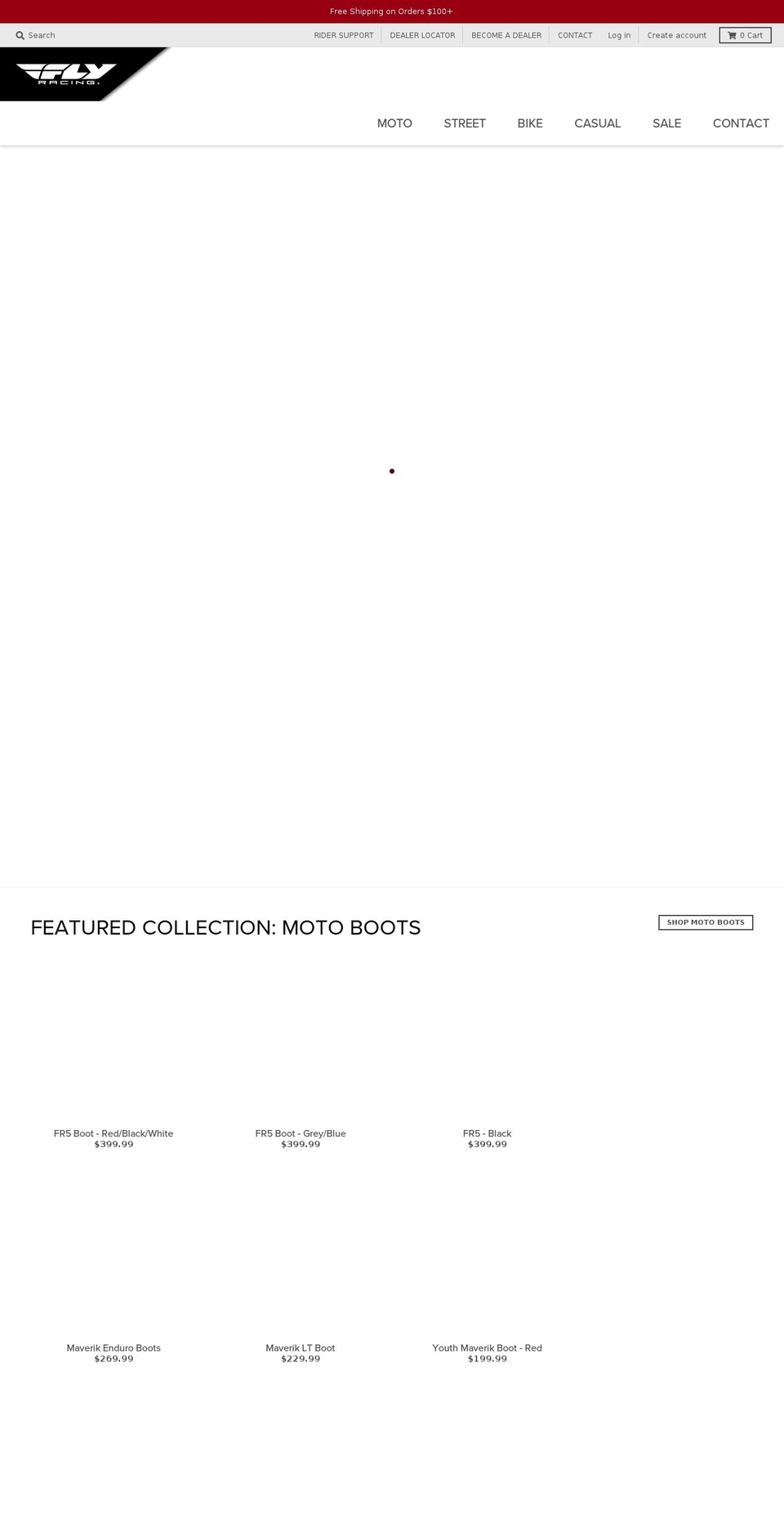 flyracing.ca shopify website screenshot