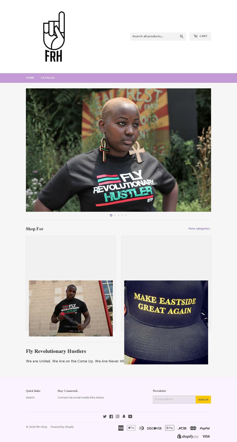 flyrevolutionaryhustler.com shopify website screenshot