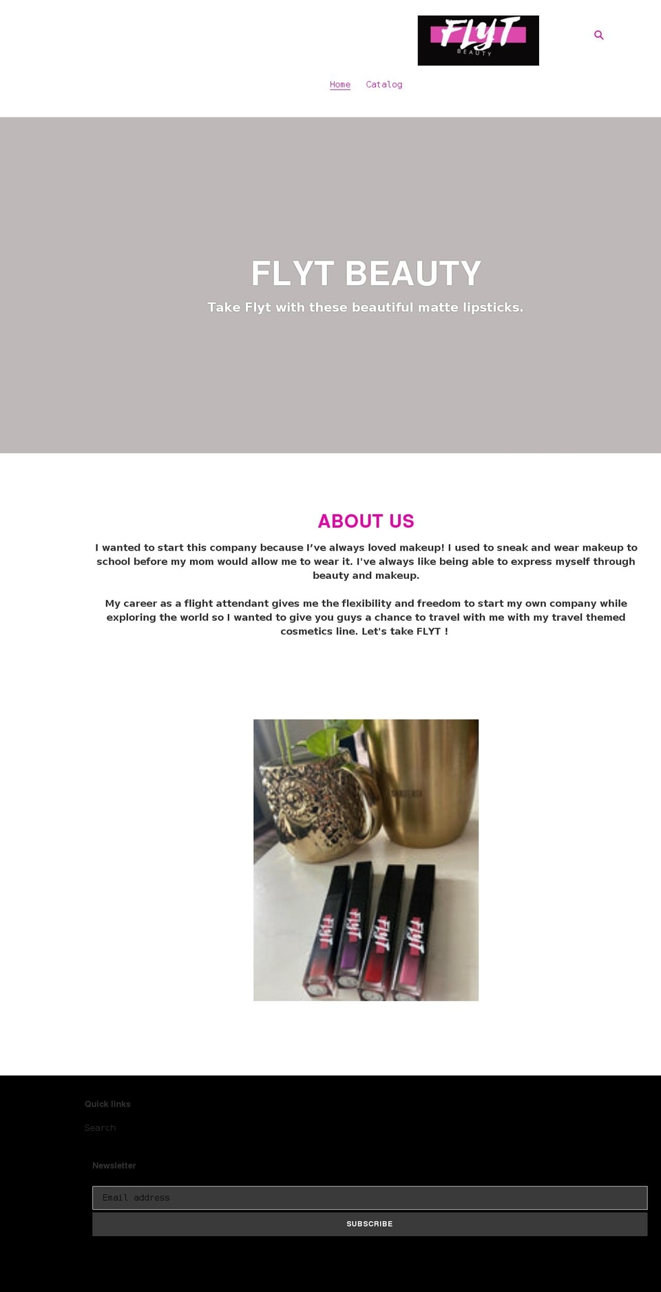 flytbeauty.com shopify website screenshot