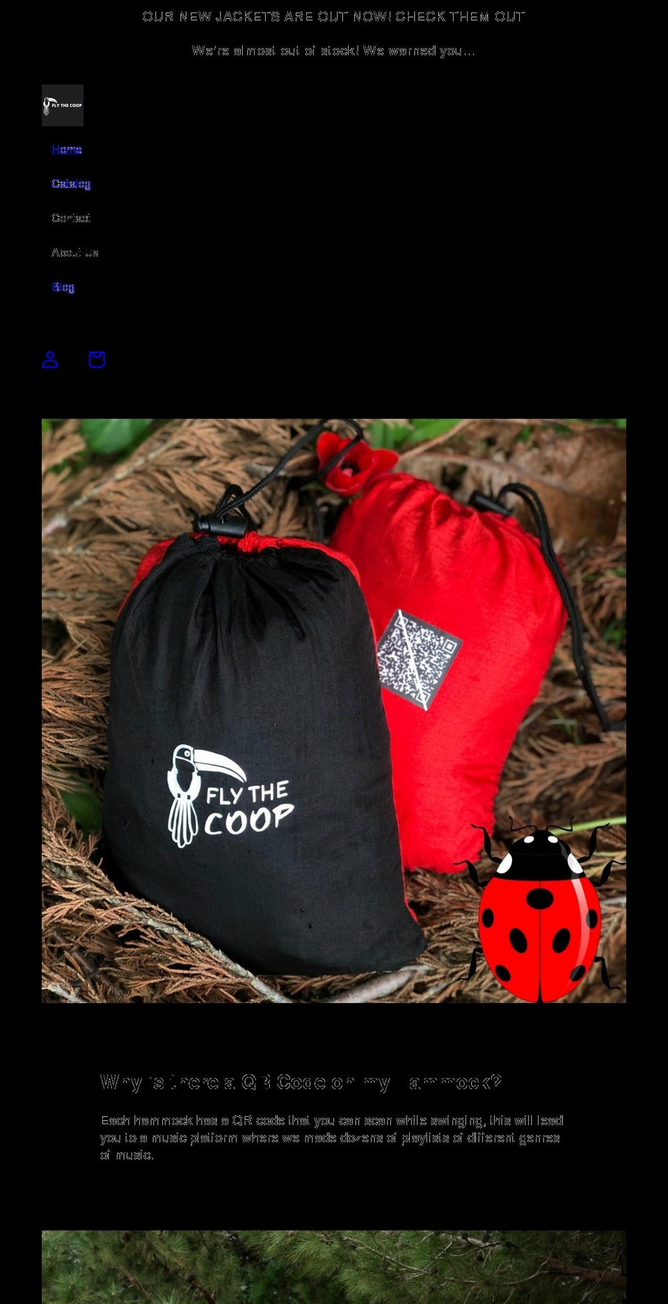 flythecoop.me shopify website screenshot