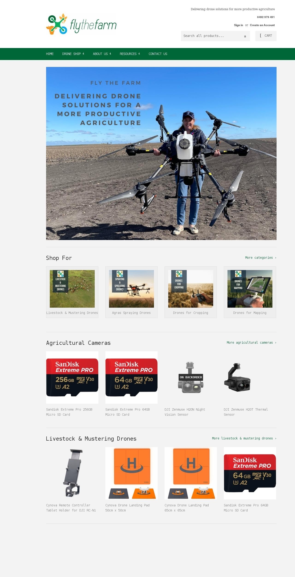 flythefarm.com.au shopify website screenshot