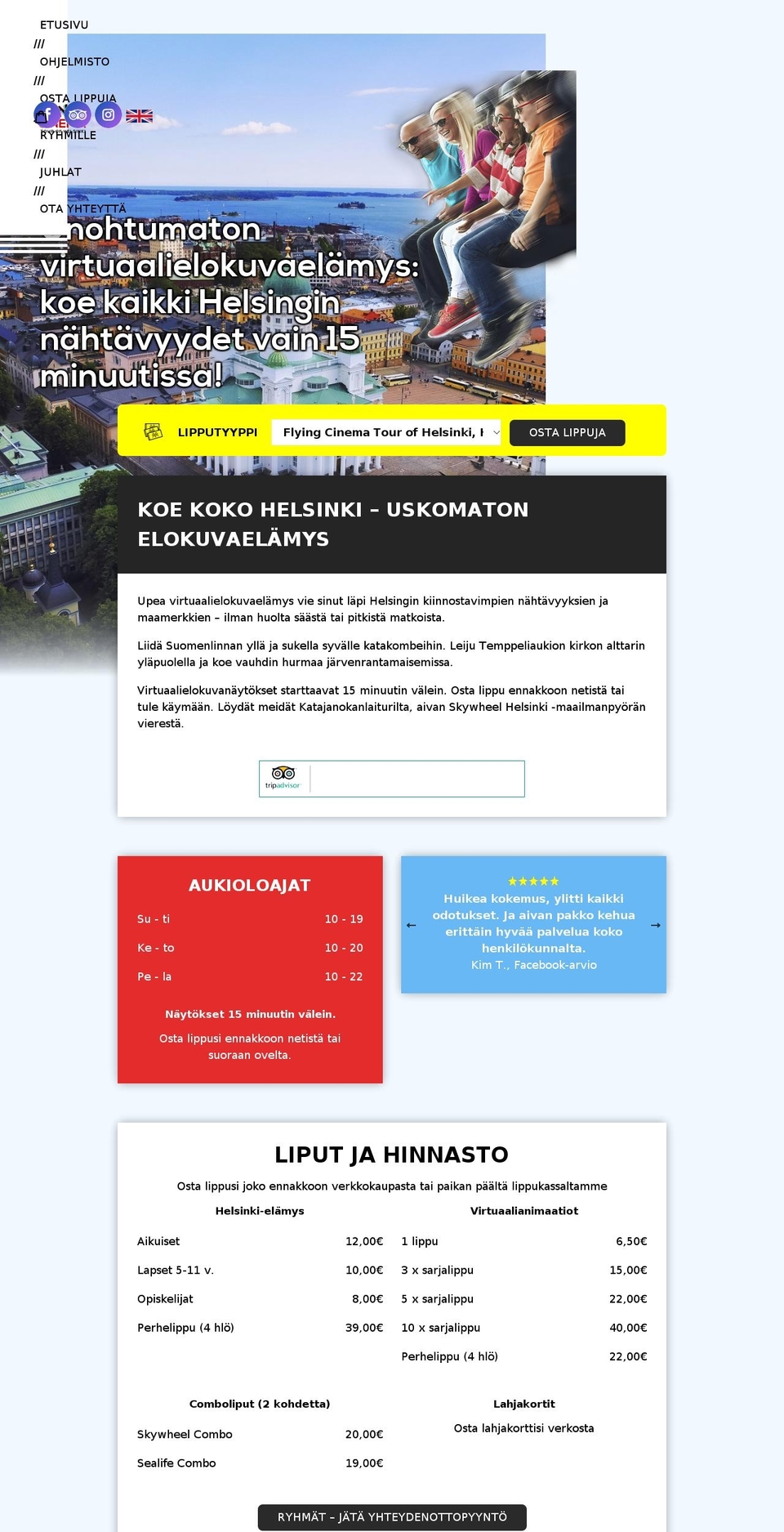Flying Cinema Shopify theme site example flytourxd.com
