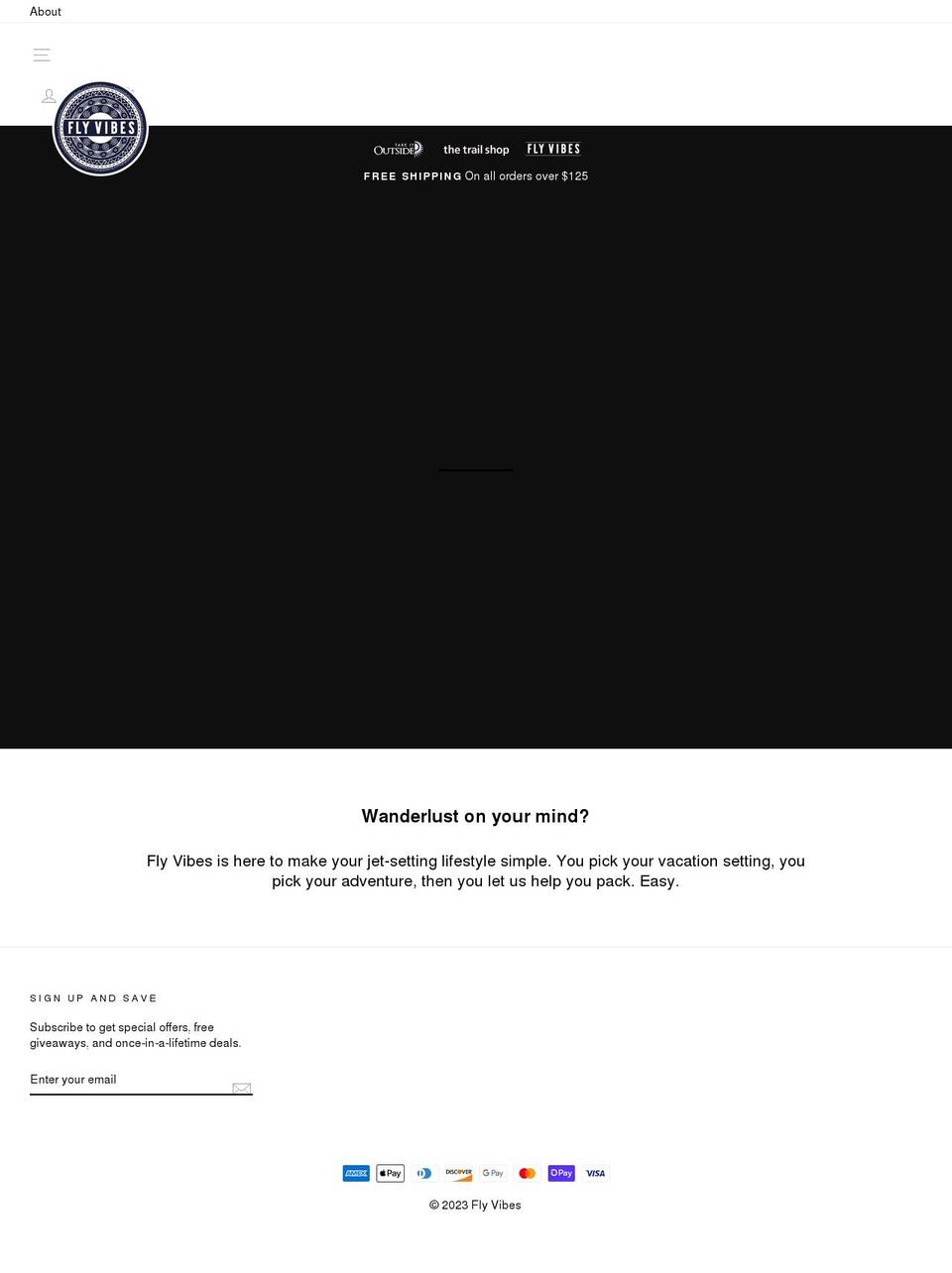 flyvibes.com shopify website screenshot