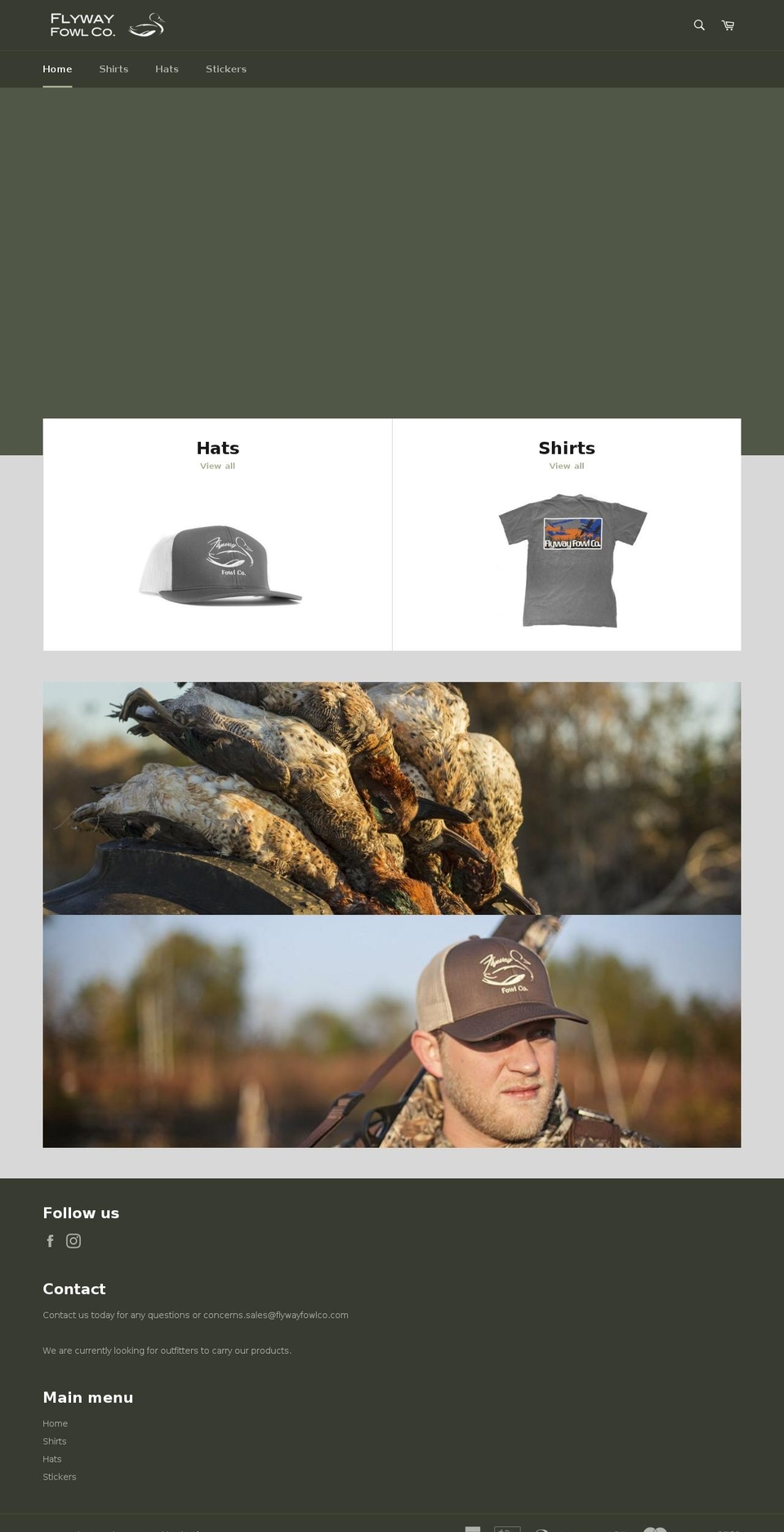 flywayfowlco.com shopify website screenshot