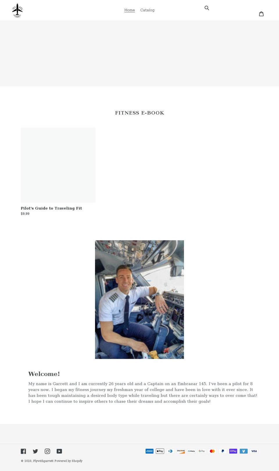 flywithgarrett.com shopify website screenshot