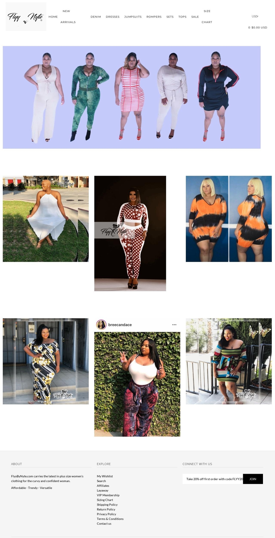 flyybynyte.com — Shopify storefront screenshot