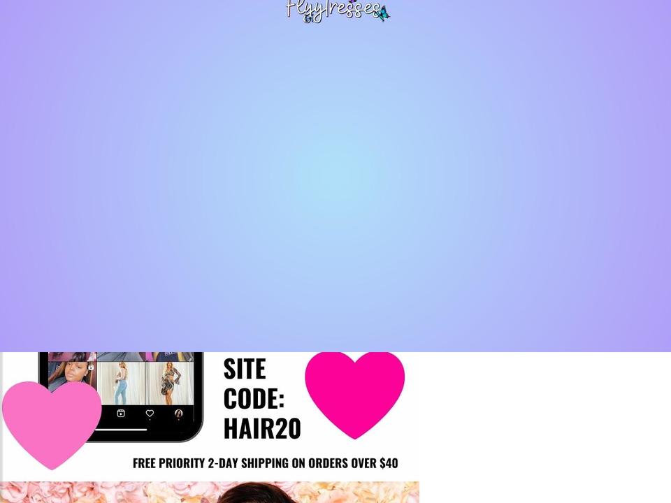 Instashop- Shopify theme site example flyytresses.com