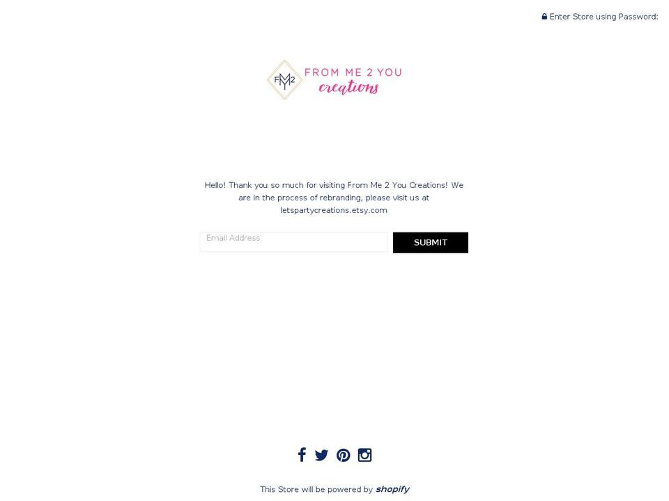 fm2ycreations.com shopify website screenshot