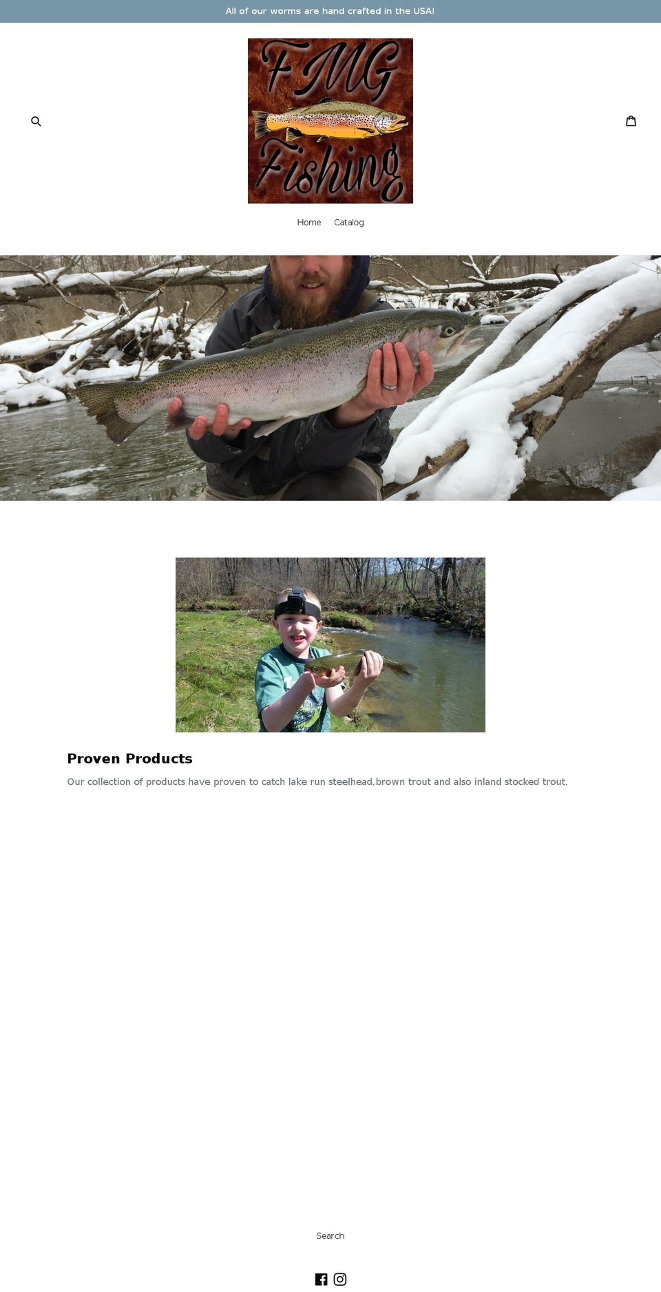 fmgfishing.com — Shopify storefront screenshot