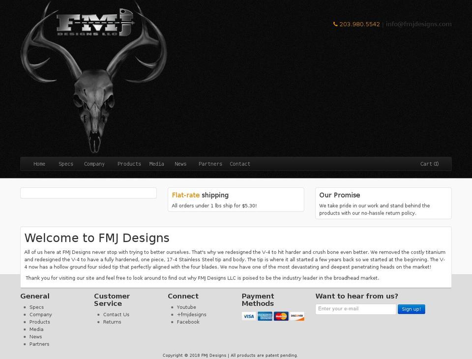 fmjdesigns.com shopify website screenshot