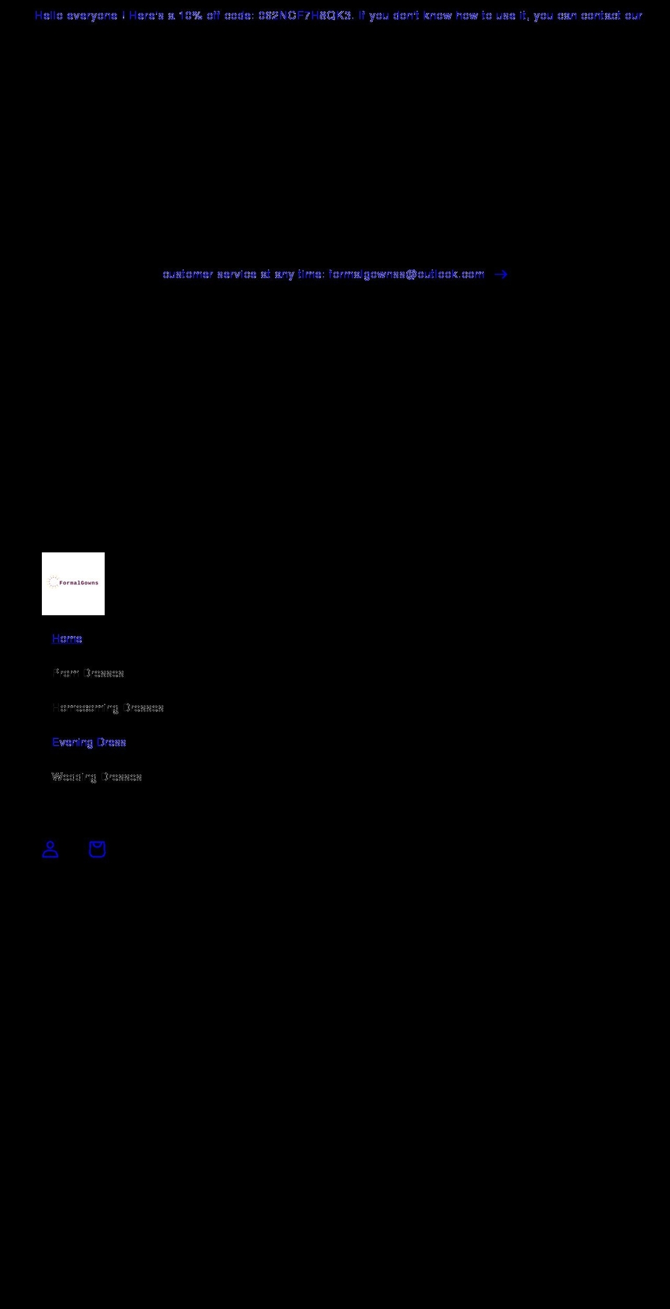 fmlgown.com shopify website screenshot
