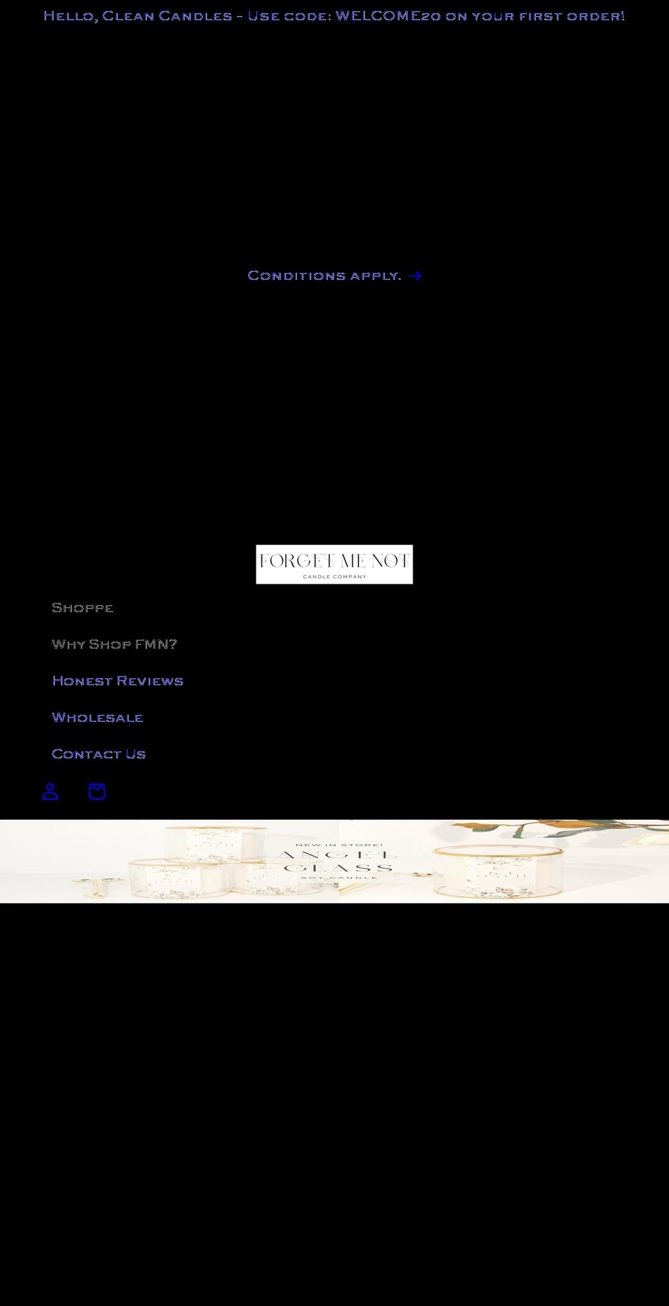 fmncandleco.com shopify website screenshot