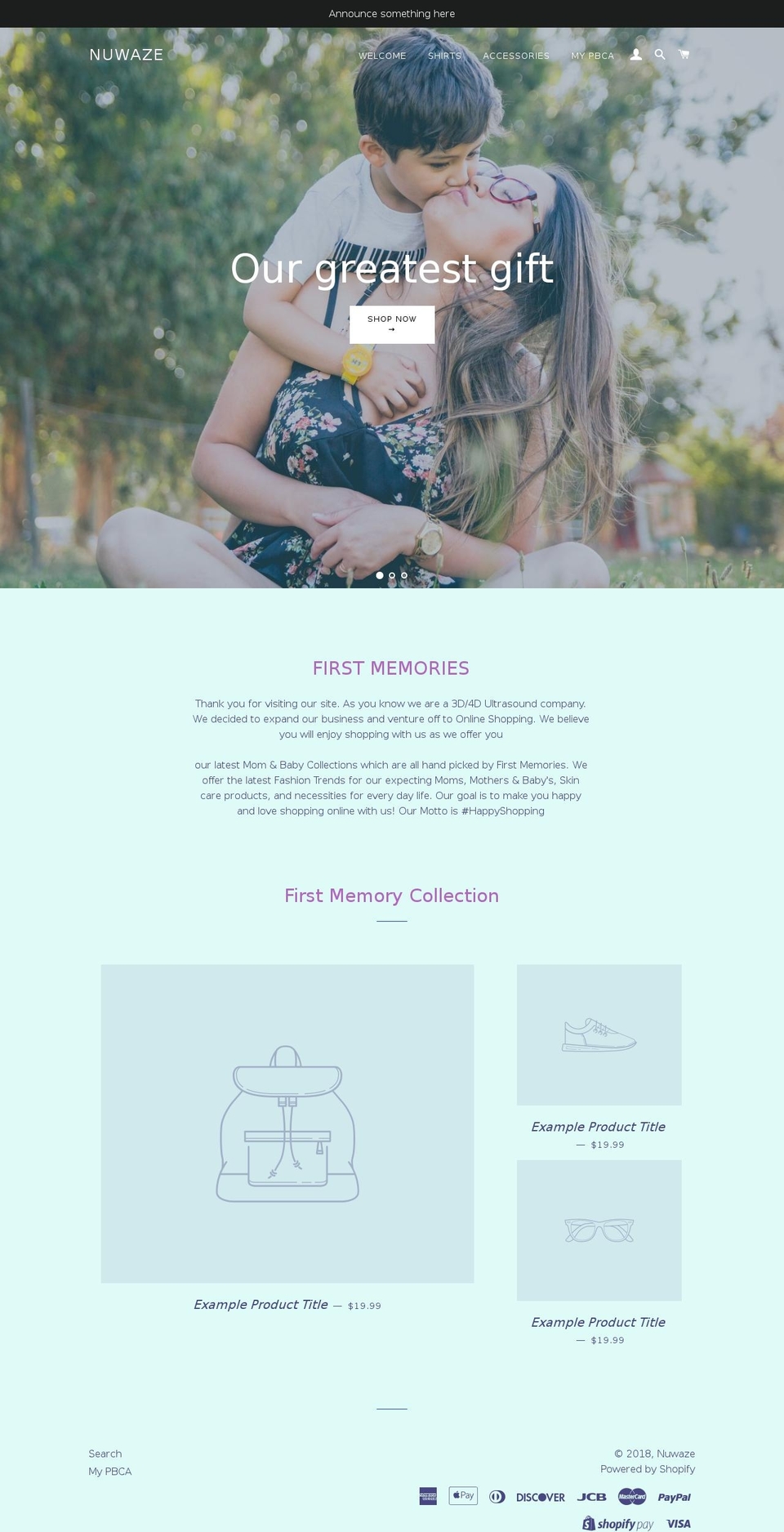 fmnuwaze.com — Shopify storefront screenshot