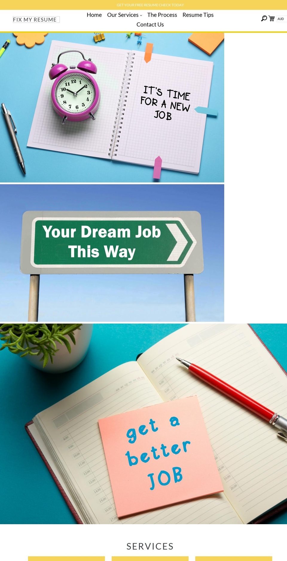 fmresume.com.au shopify website screenshot