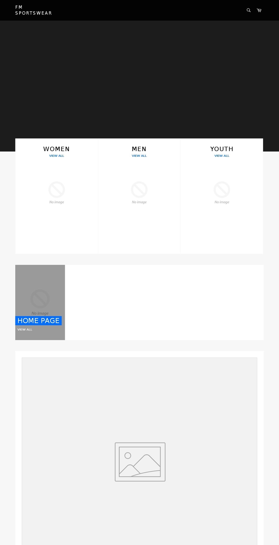 fmsportswear.com — Shopify storefront screenshot