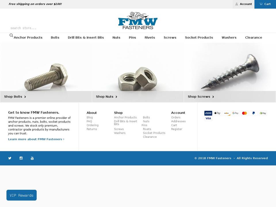 FMW 062418 Checkout Update Shopify theme site example fmwfastener.com